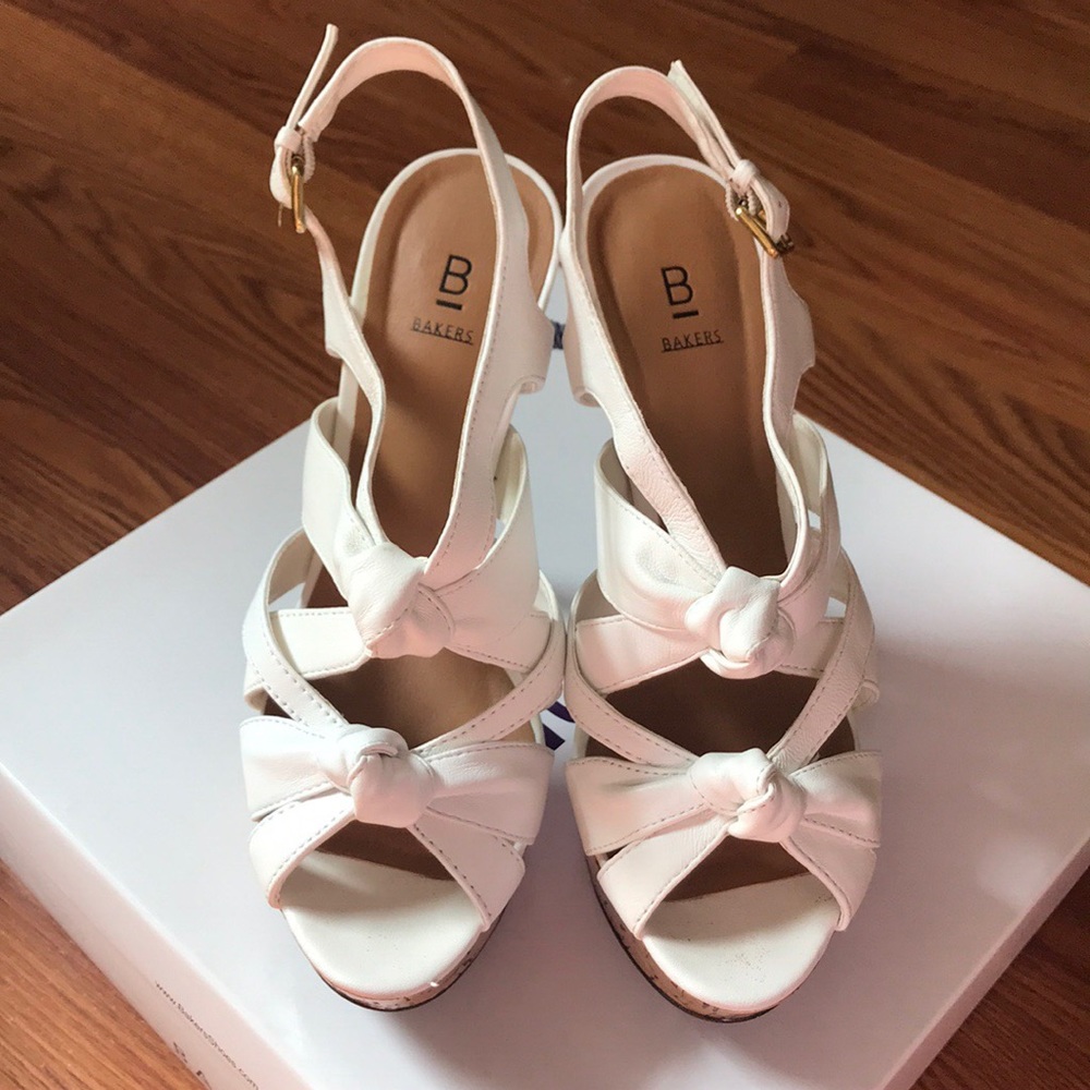 Bakers “Kelsie” white heels
